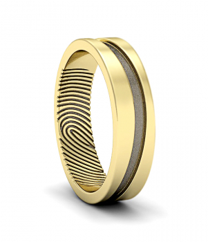 Кольцо с отпечатком пальца (Мод.121)