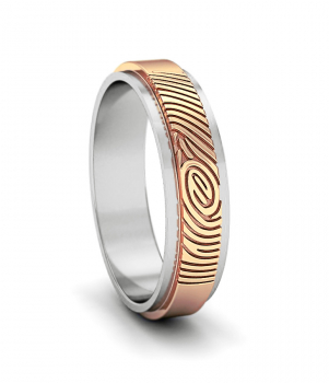 Кольцо с отпечатком пальца (Мод. 119)