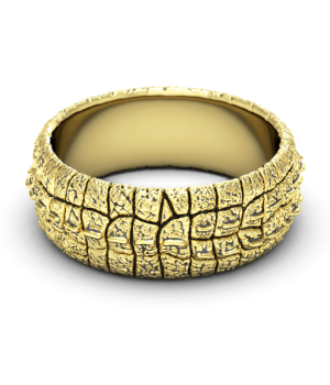 Тематическое кольцо "Чешуя крокодила" (Мод. 552)