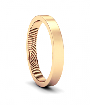 Кольцо с отпечатком пальца (Мод. 102)