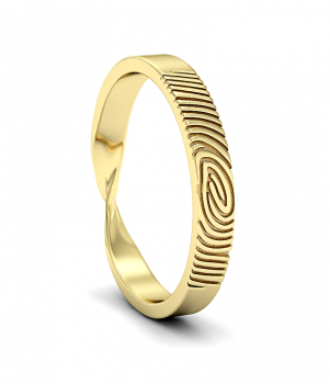 Кольцо с отпечатком пальца (Мод.245)