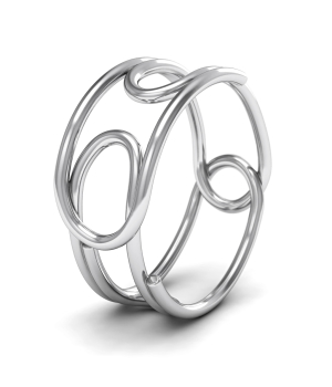 Кольцо обещания "Скрепка" (Мод. 027)