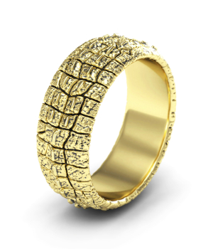 Тематическое кольцо "Чешуя крокодила" (Мод. 552)