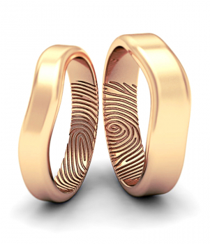 Кольцо с отпечатком пальца (Мод.105)